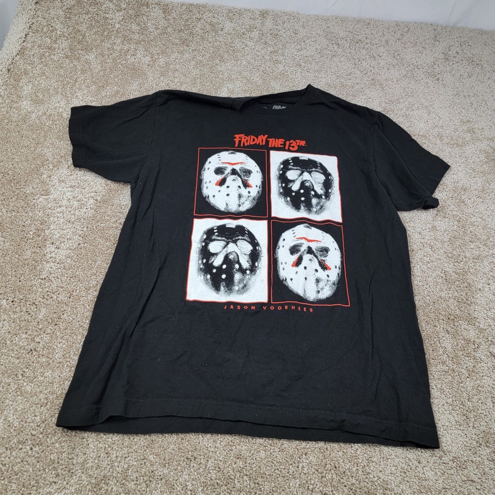 Friday the 13th Jason Voorhees Graphic Print T-Shirt‎ Horror Movie Large
